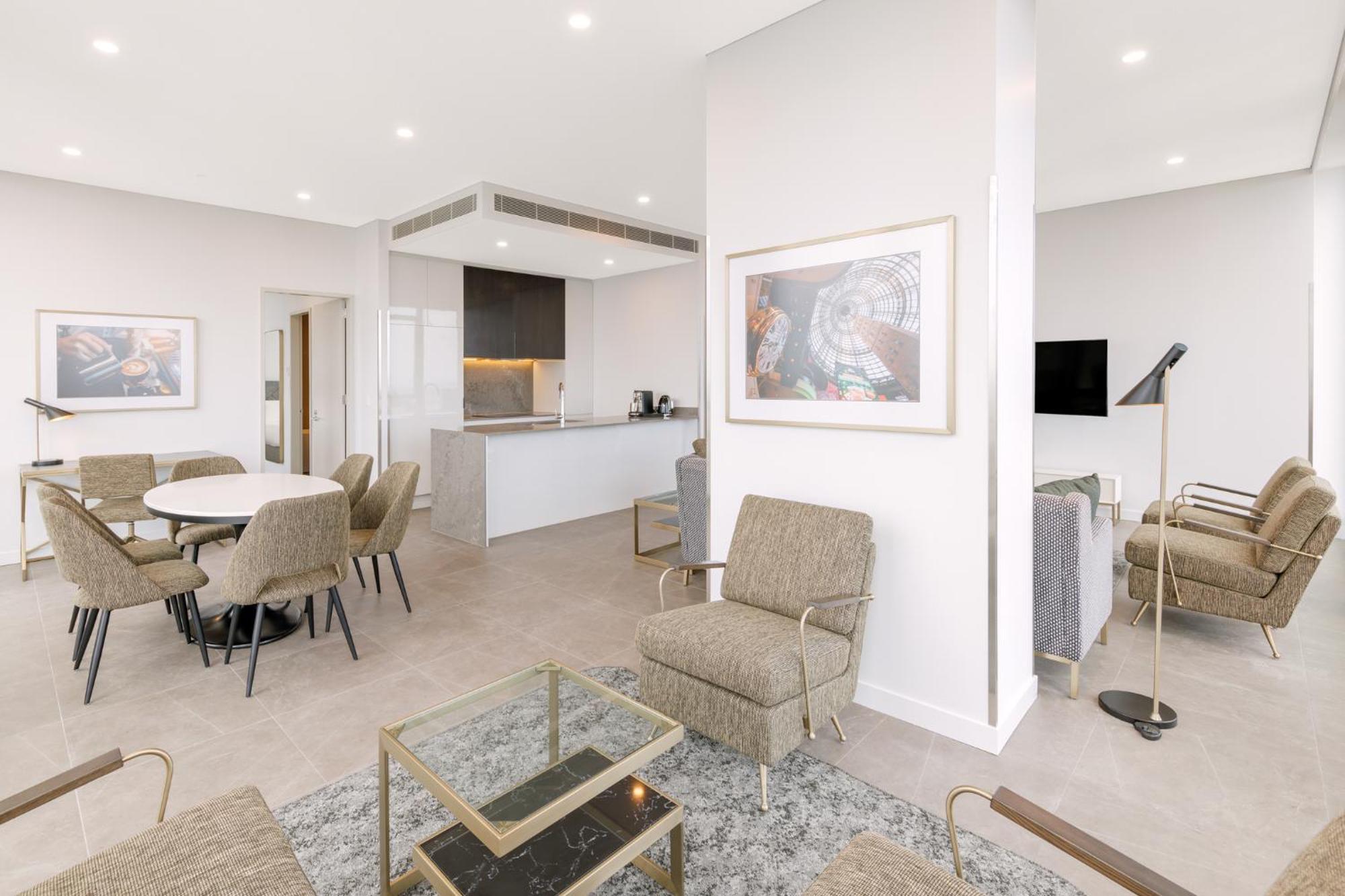 Meriton Suites מלבורן מראה חיצוני תמונה Interior of a typical apartment