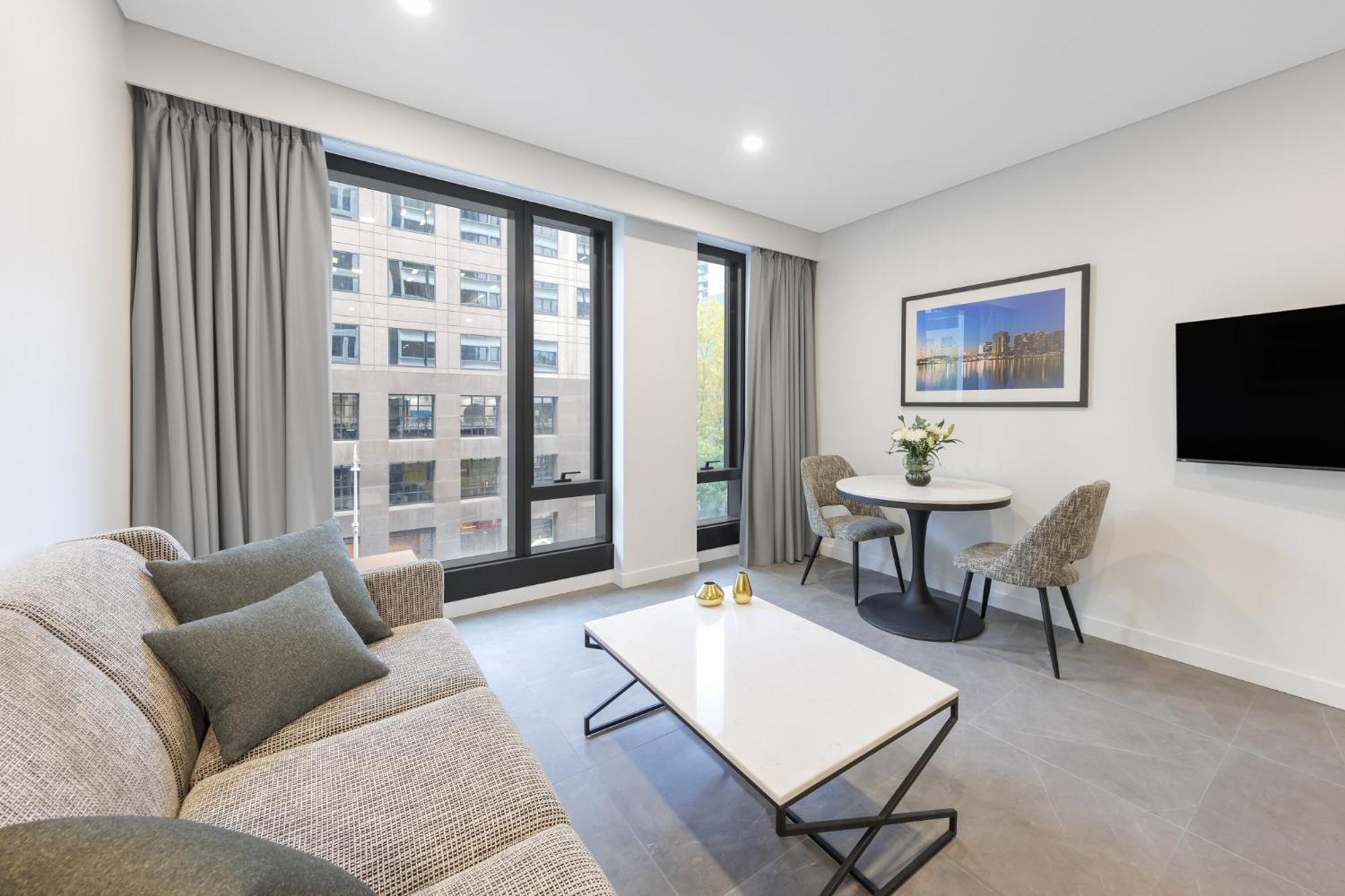 Meriton Suites מלבורן מראה חיצוני תמונה A staged apartment at The Standard